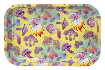 Dreh Tablett Rolling Tray SMALL Mushrooms 28,5x18,5x2,5cm